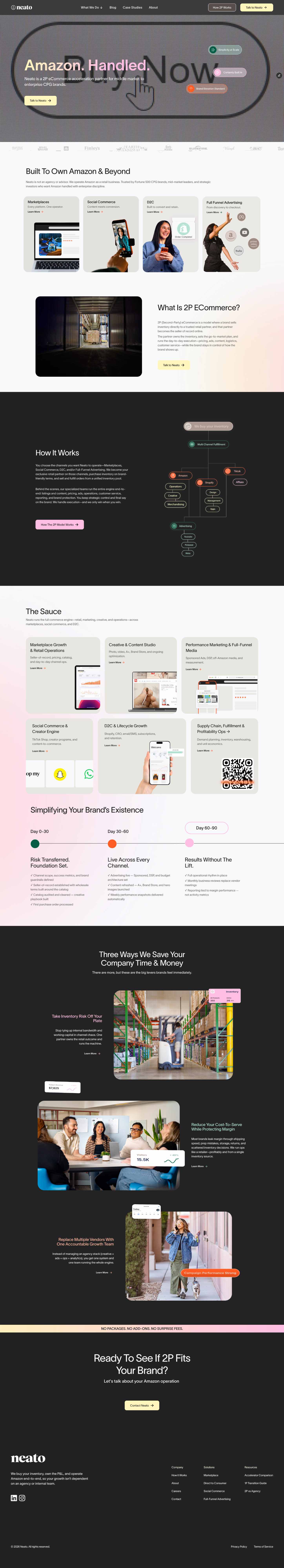 Neato website homepage preview